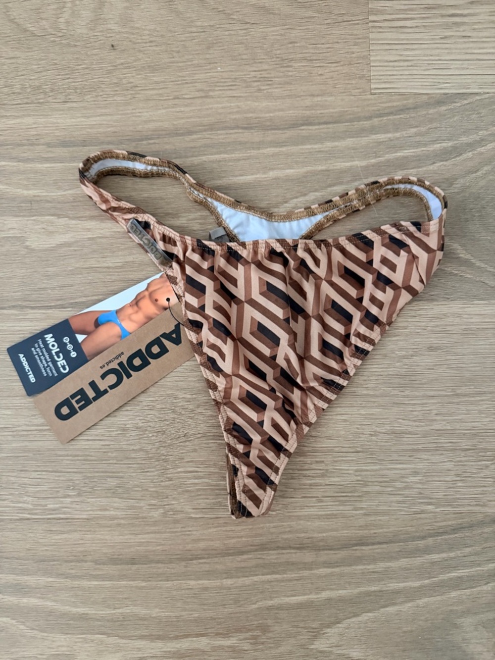 Addicted Men’s Thong - Brown Toned